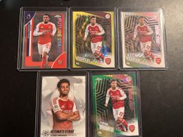 5 Topps Chrome Ethan Nwaneri Arsenal card set and numbered 