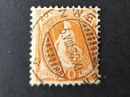 Traum Vollstempel Zweisimmen auf Stehender Helvetia Znr.66E