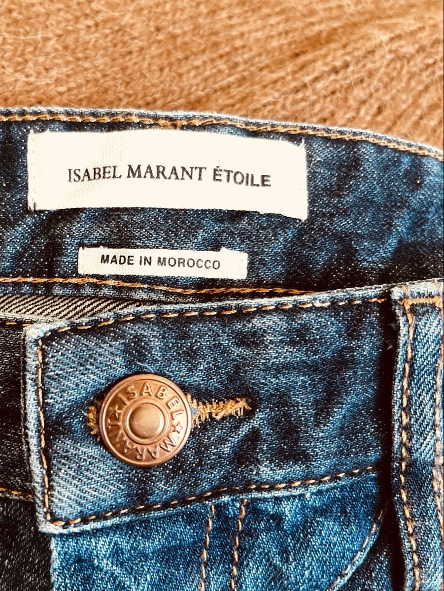 Isabel Marant Jeans: ISABEL MARANT ÉTOILE Patchwork Denim Jeans GR. 38  LP 350,- – Usato da Zürich venduto da Recode.Fashion 4