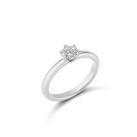 Anello Solitario con diamante naturale da 0,41 ct