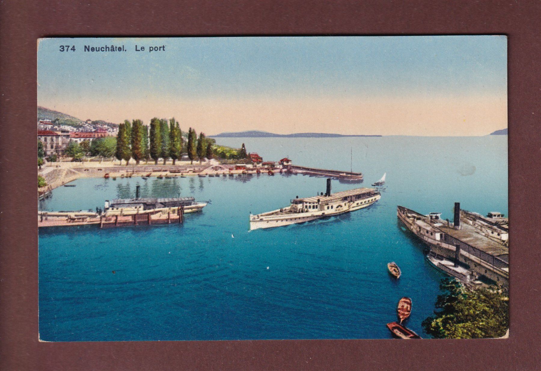 Ansichtskarten: NEUCHÂTEL - Le Port - 1919 – Gebraucht aus Pully von nicecards-shop