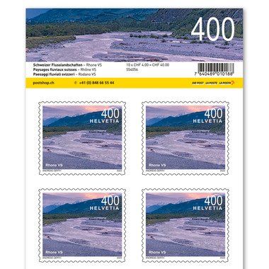 Alle Briefmarken: AKTION: 100x CHF 4.00.- Post Briefmarken «Rhone VS» – Neu und originalverpackt aus Belp von Philatelie-Bern 1