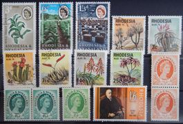 Rhodesien & Nyasaland Lot mit alten Werten IV