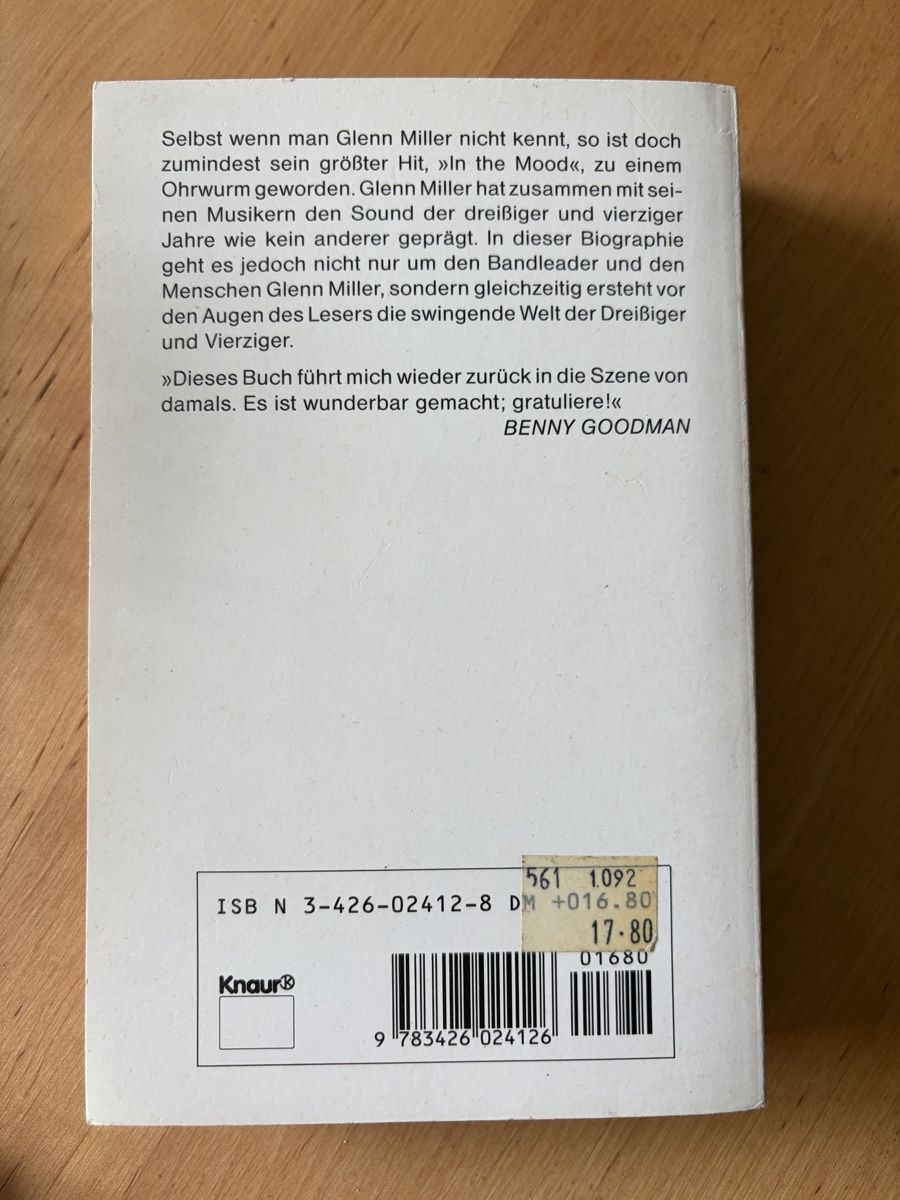 Libri: Glenn Miller Sein Leben Seine Musik – Usato da Zürich venduto da MeineBilderkiste 1