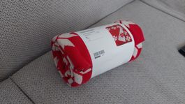 VINTERFINT Kuscheldecke, neu, rot/weiss, 130x170cm, IKEA