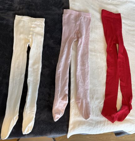 3 Strumpfhosen für Mädchen Gr. 122/128 (6-7 J) Frühling