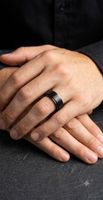 Moderner Spinner-Ring aus Edelstahl / Titanstahl – Schwarz