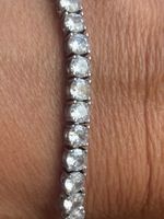 Luxus 20,5 cm Elegante Luxus Zirkonia Armband Weiss