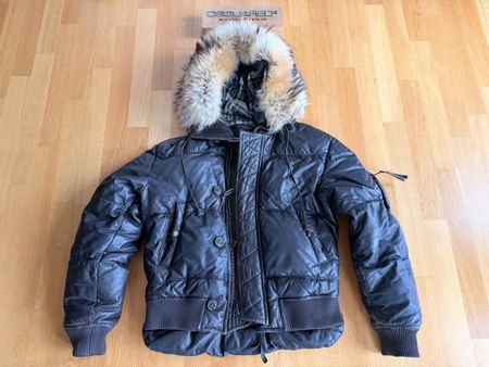 100% originale DSQUARED2 Daunenjacke Nappaleder Grösse 50