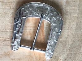 Gürtelschnalle Silber farbig