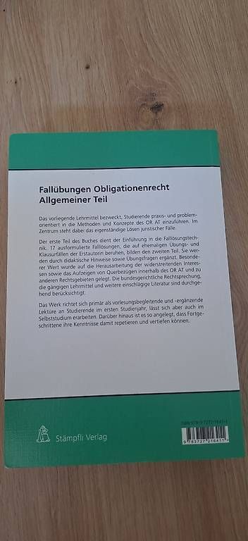 Libri: Fallübungen Obligationenrecht Allgemeiner Teil – Usato da Madiswil venduto da Oleander2 1