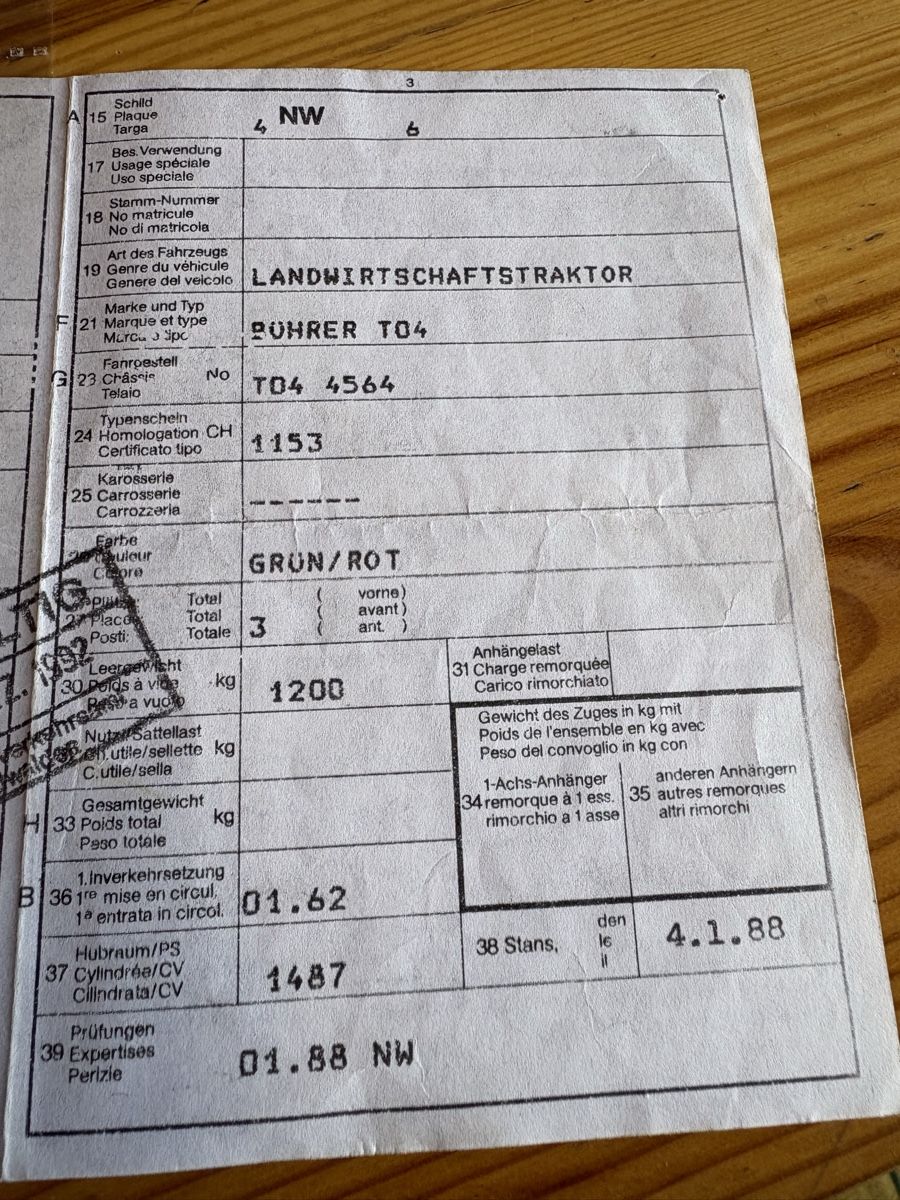Bührer Traktoren: Bührer TO 4 – Gebraucht aus Däniken SO von pillepalle02 3