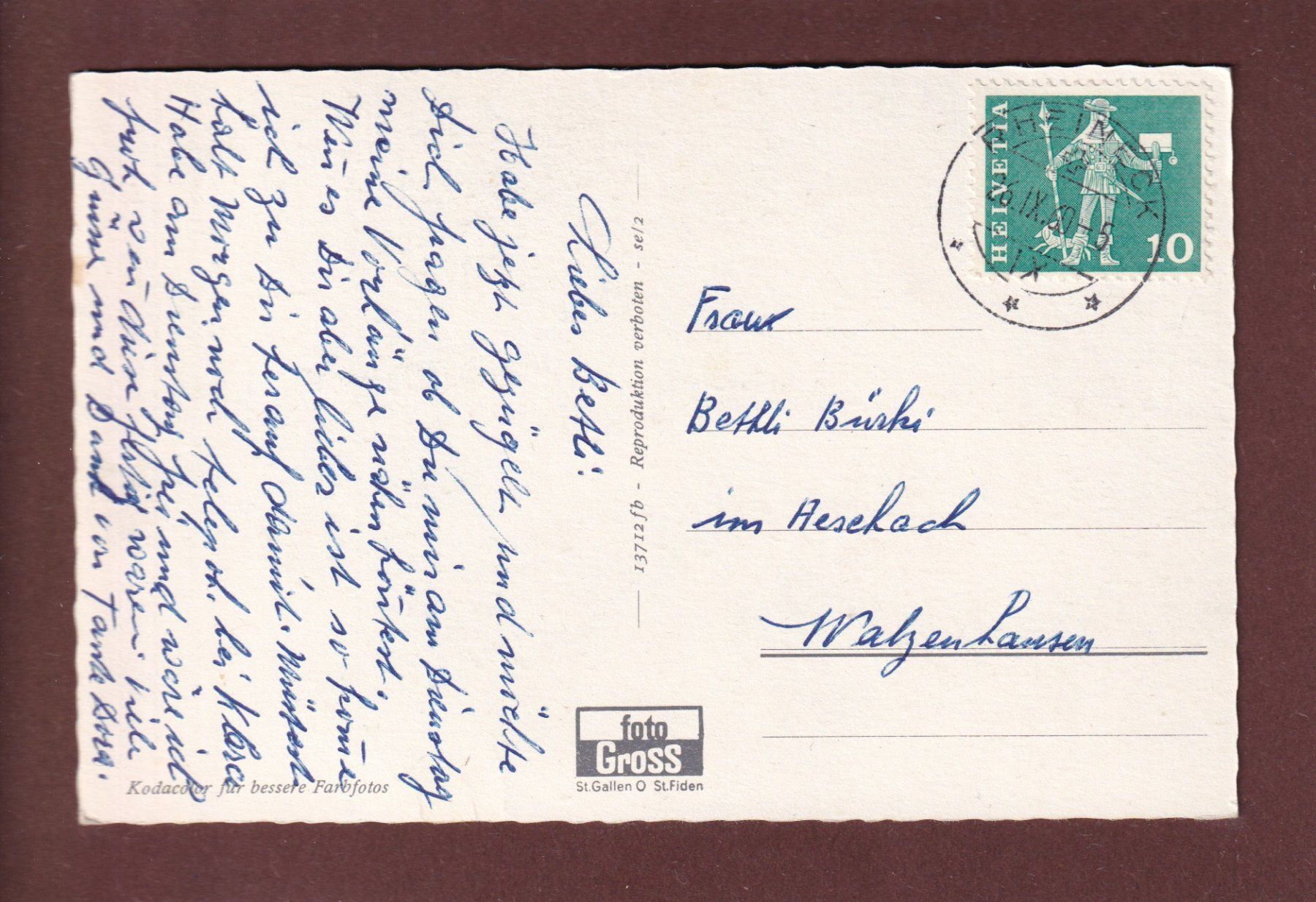 Cartoline postali: Gruss vom BODENSEE - 4 Bilder - 1960 – Usato da Pully venduto da nicecards 1