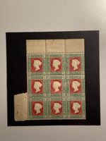 Helgoland 1876, Mi 4, 9er Block vom Bogenrand