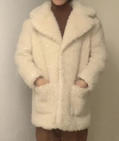 Barney’s vegan sheepskin coat
