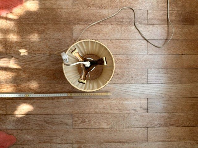 Lampes: Tischleuchte mit massivem Messingfuss & Stoffschirm – D'occasion à Aarwangen par kiwifan71 5
