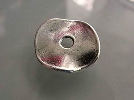 Perle Scheibe gebogen altversilbert 16mm