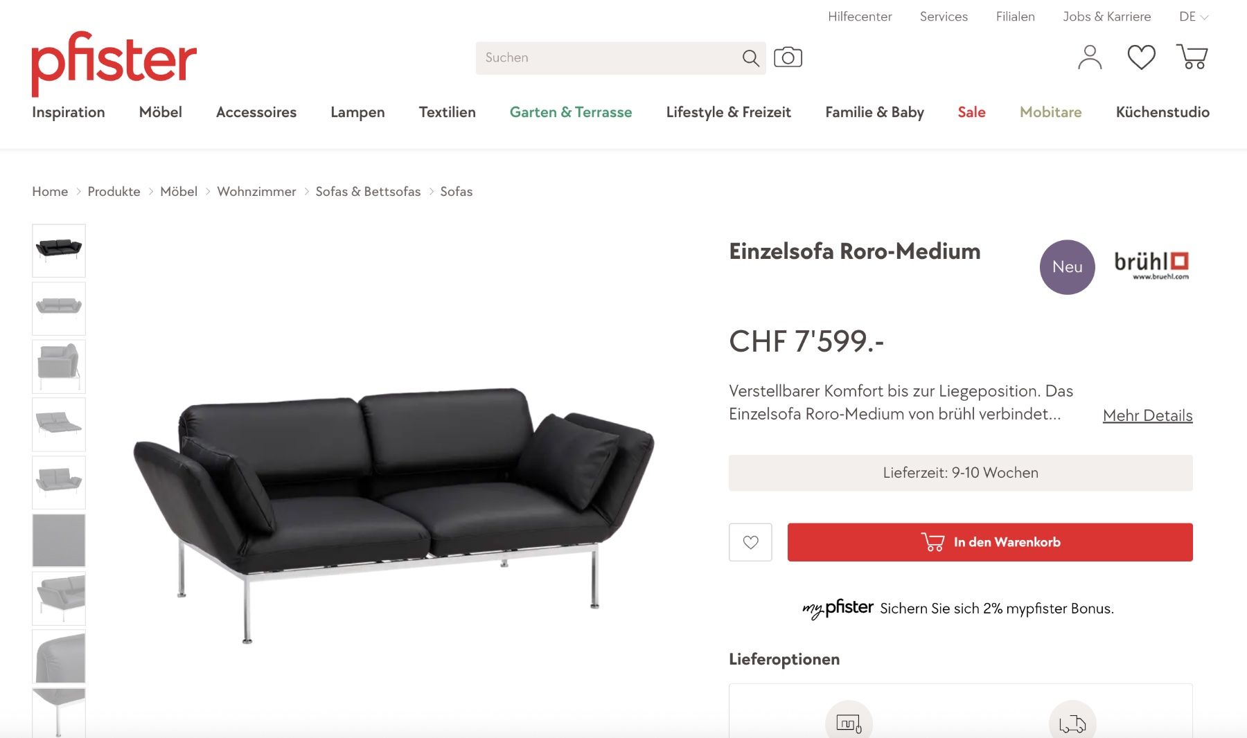 Brühl Sofas: Brühl RORO Medium Sofa makelloser Zustand – Neu (gemäss Beschreibung) aus Wettingen von Traviata1 4