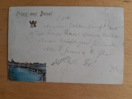 Alte Ansichtskarte Basel, 1898, Rarität für Sammler!