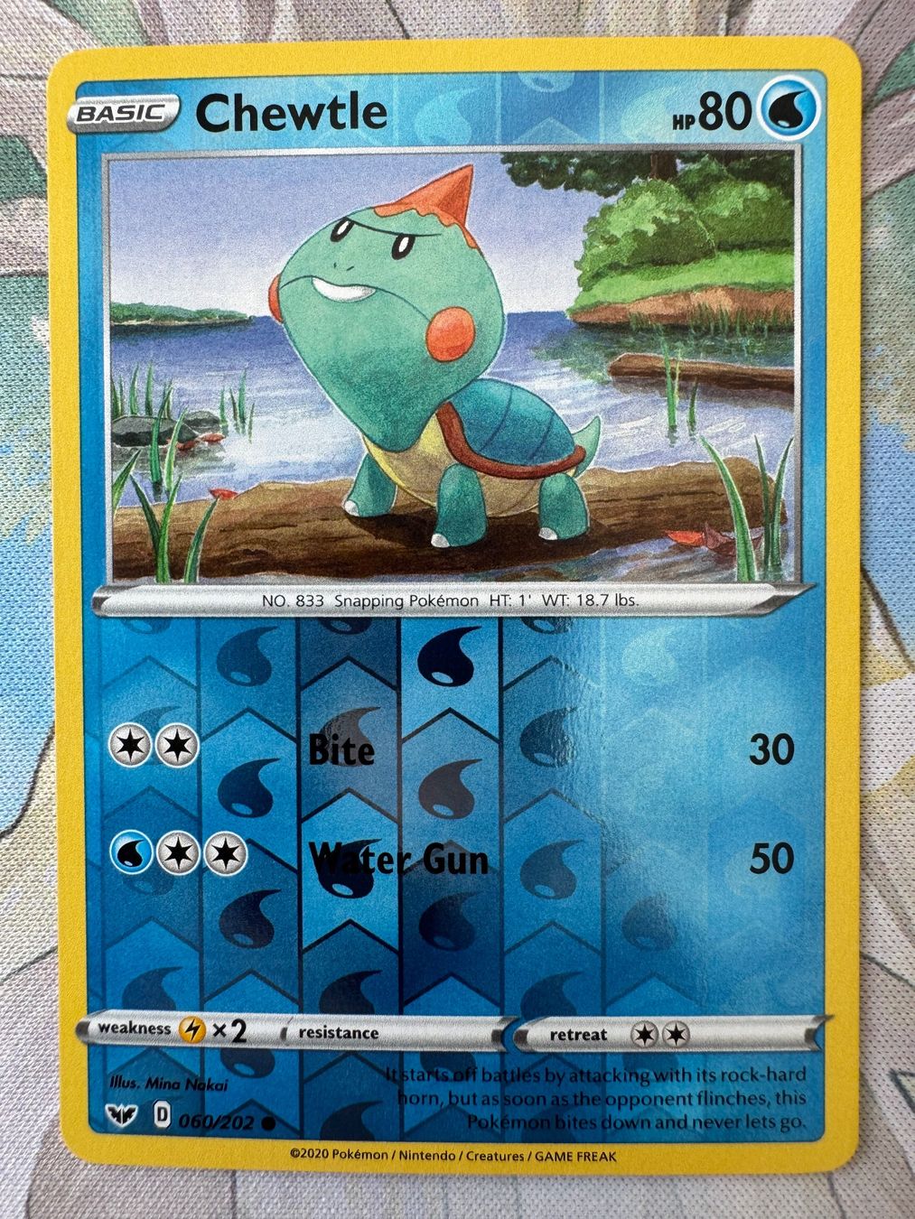 Pokémon Carte collezionabili: Pokémon TCG – Chewtle Reverse (SSH060) Sword & Shield Base – Nuovo (secondo la descrizione) da Oberwil BL venduto da Chelsea26
