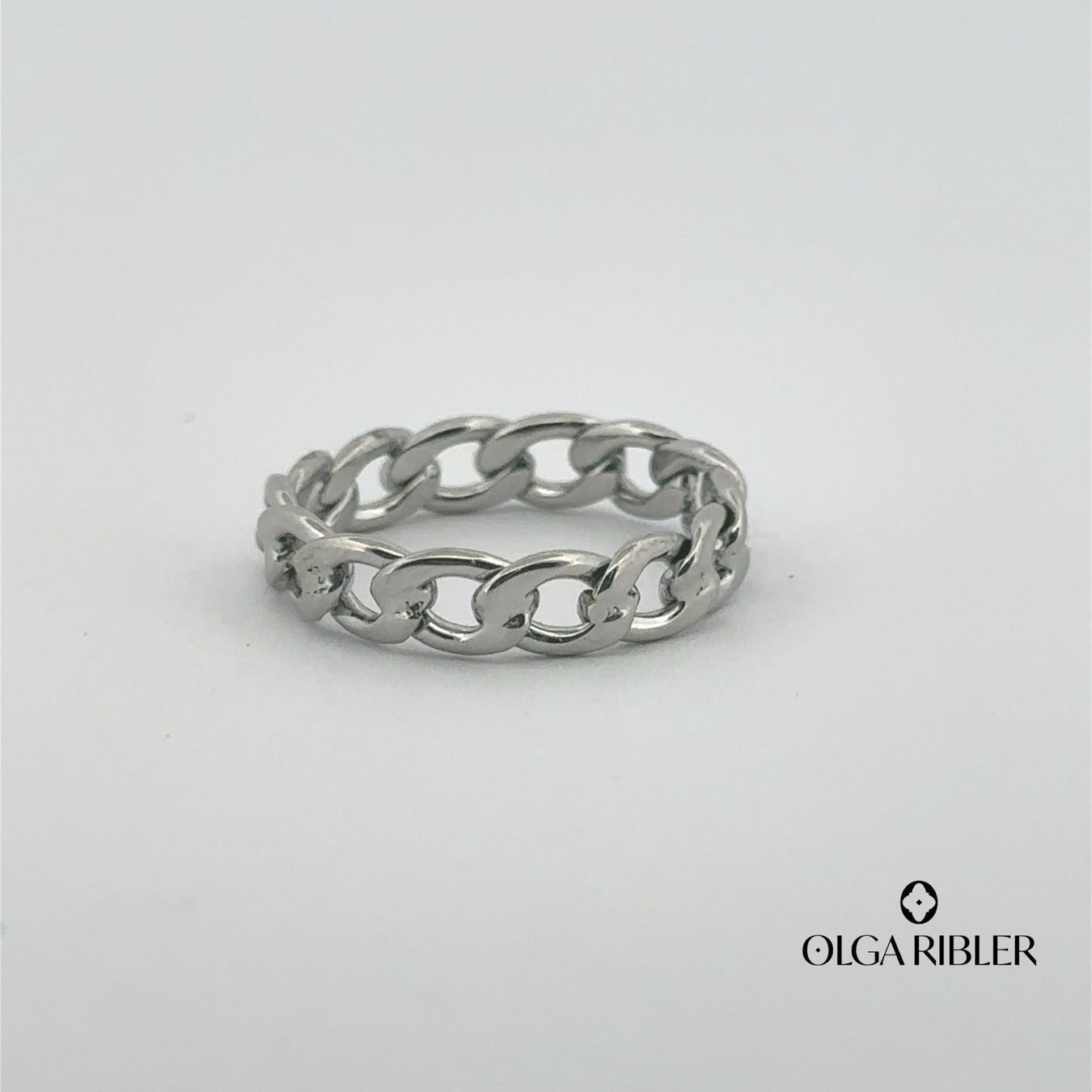 Olga Ribler Anelli: Edelstahl Ketten Ring Ringgrösse 52 – Nuovo (secondo la descrizione) da Luzern venduto da Schmuckoutlet 4