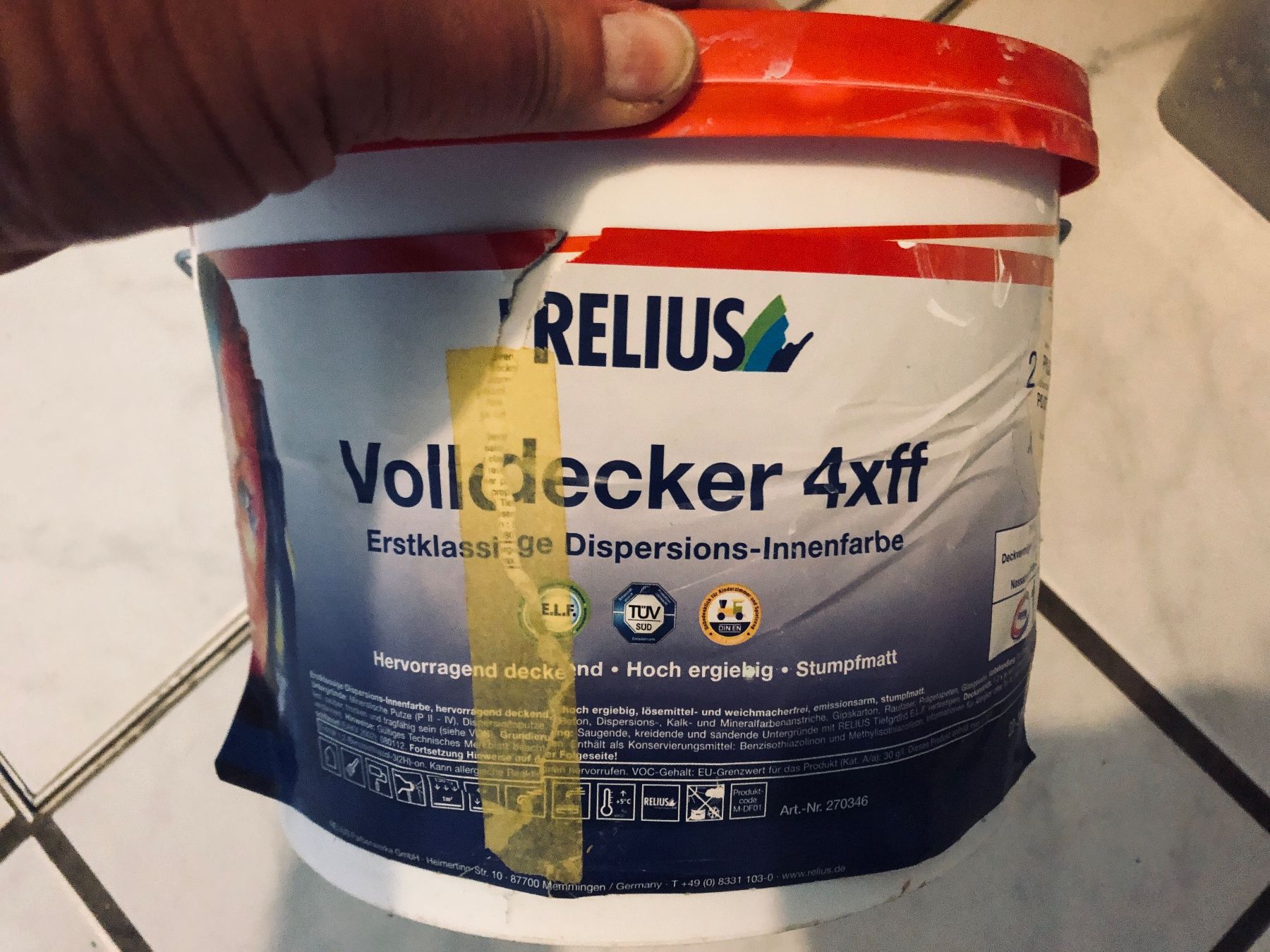 Colori: Relius Volldecker 4xff Innendispersionsfarbe, Grün – Usato da Arlesheim venduto da leyRum4.5 1