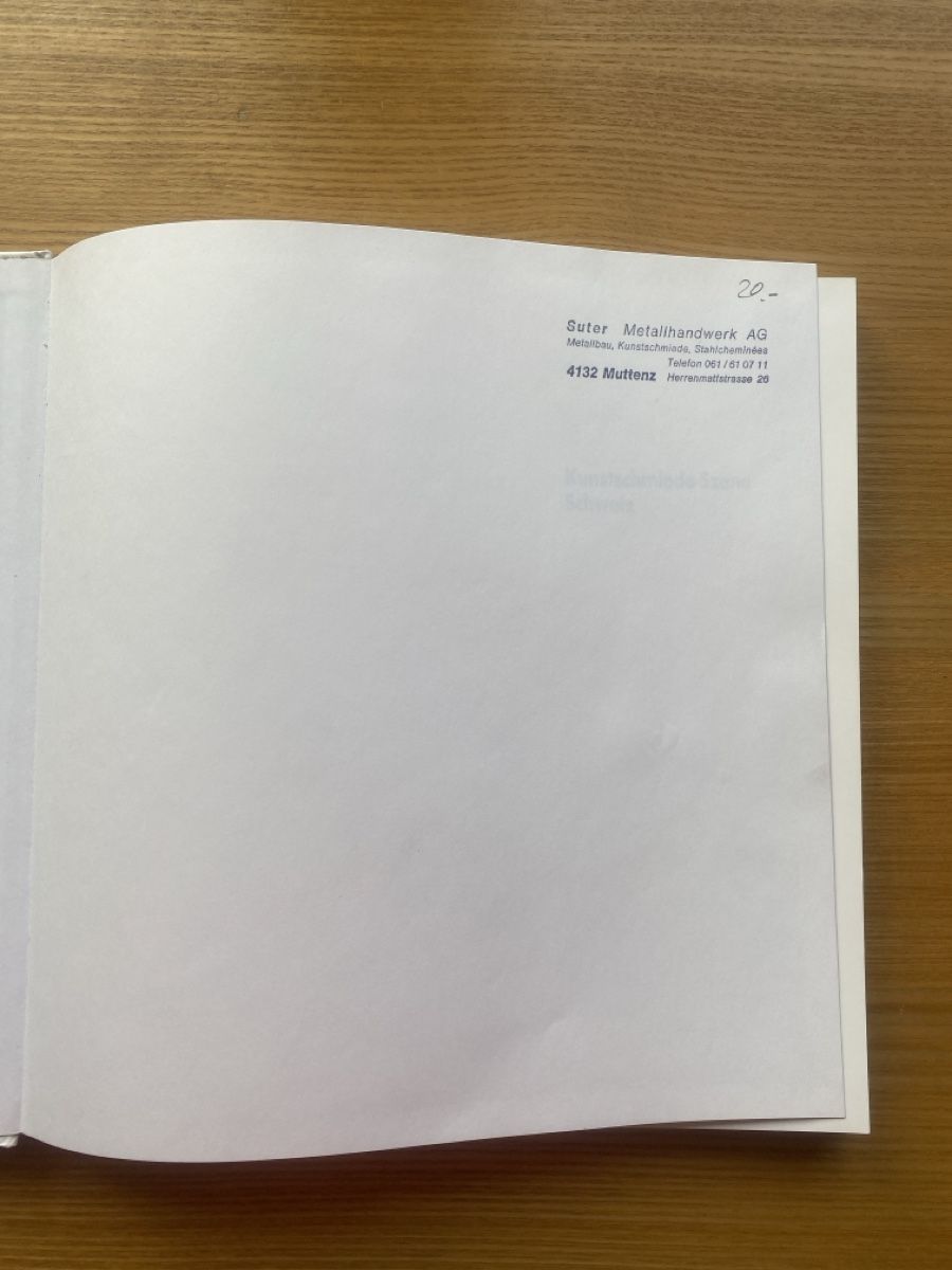 Bücher: Kunstschmiede Szene Schweiz Walter Suter – Gebraucht aus Zürich von ann_9fv5 1