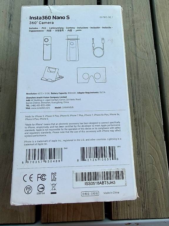 Action Cam: Insta360 Nano S  Caméra 360° 4K pour iPhone – Neu und originalverpackt aus Ecublens VD von Golgoth_13 4
