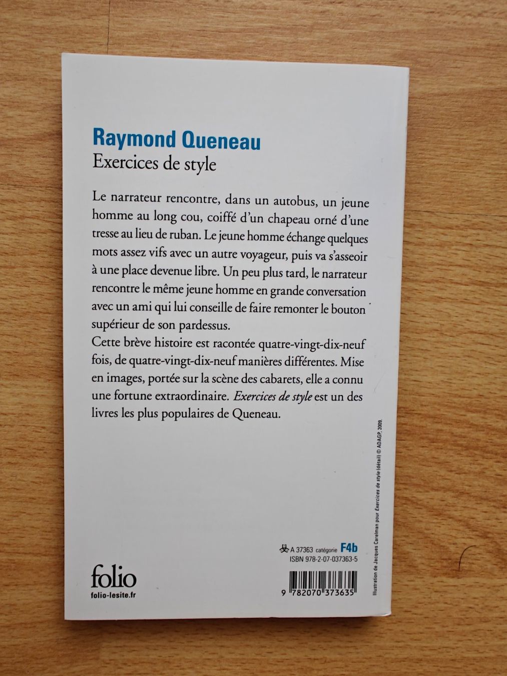 Libri: Raymond Queneau "Exercices de style" – Usato da Biel/Bienne venduto da Nekomimi 1