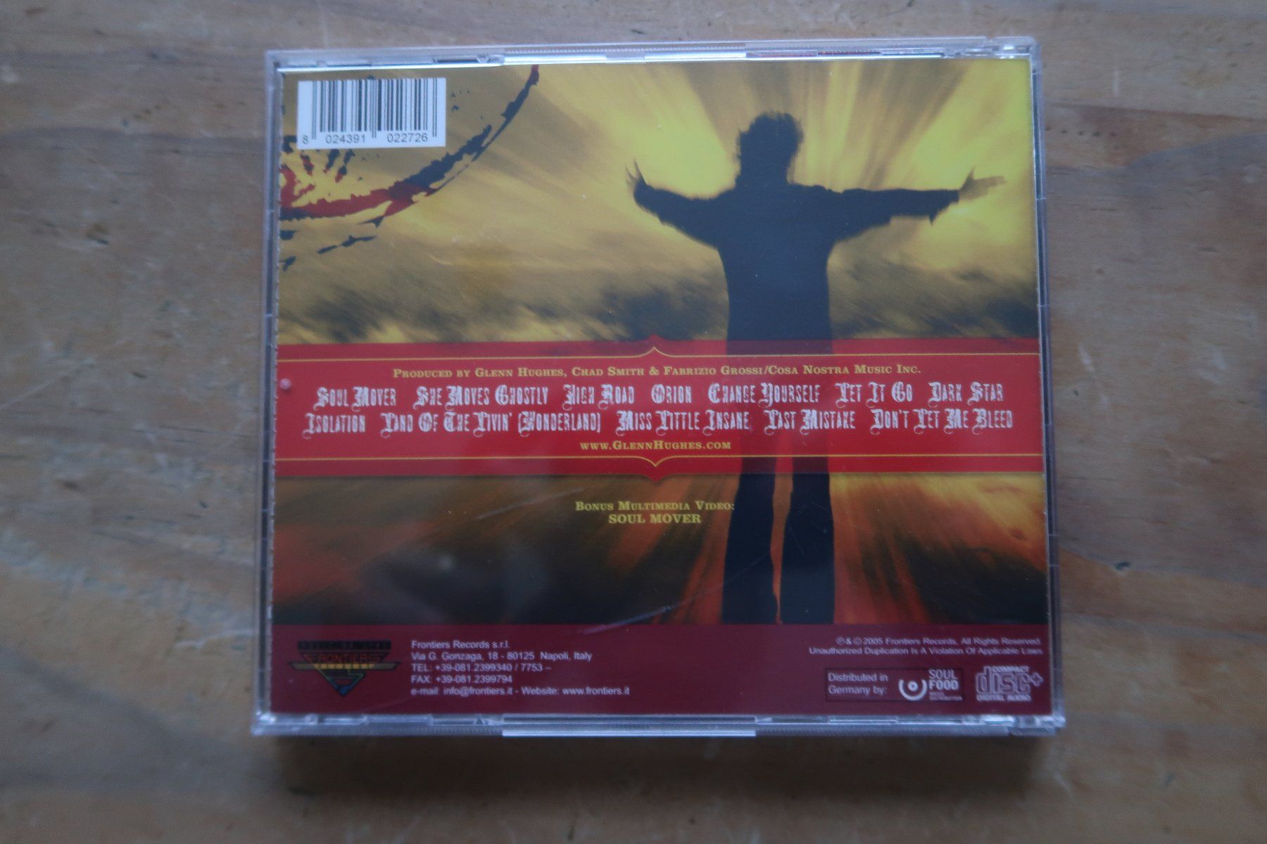 CD: GLENN HUGHES - SOUL MOVER - EX- DEEP PURPLE - CD – Usato da Basel venduto da Patiscat 1