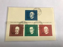 briefmarken deutschland, 19.4.1968, todestag k. adenauer