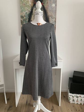 Kleid ESPRIT schwarz/grau