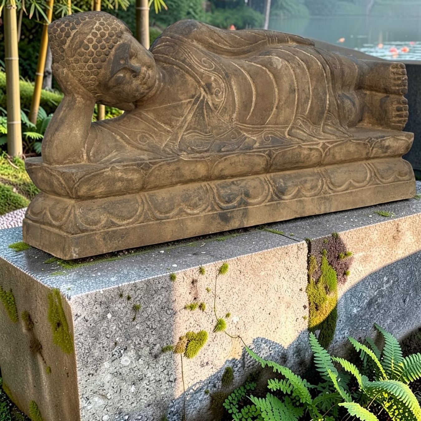 Sculture & Statue: Liegender Buddha Skulptur Nirvana Steinfigur Bluestone 100cm – Usato da Hilpoltstein venduto da TOMTAO88 6