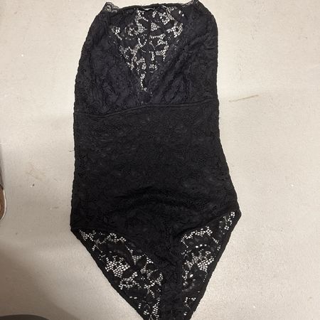 Schwarz Spitzen Body Damen Grösse M