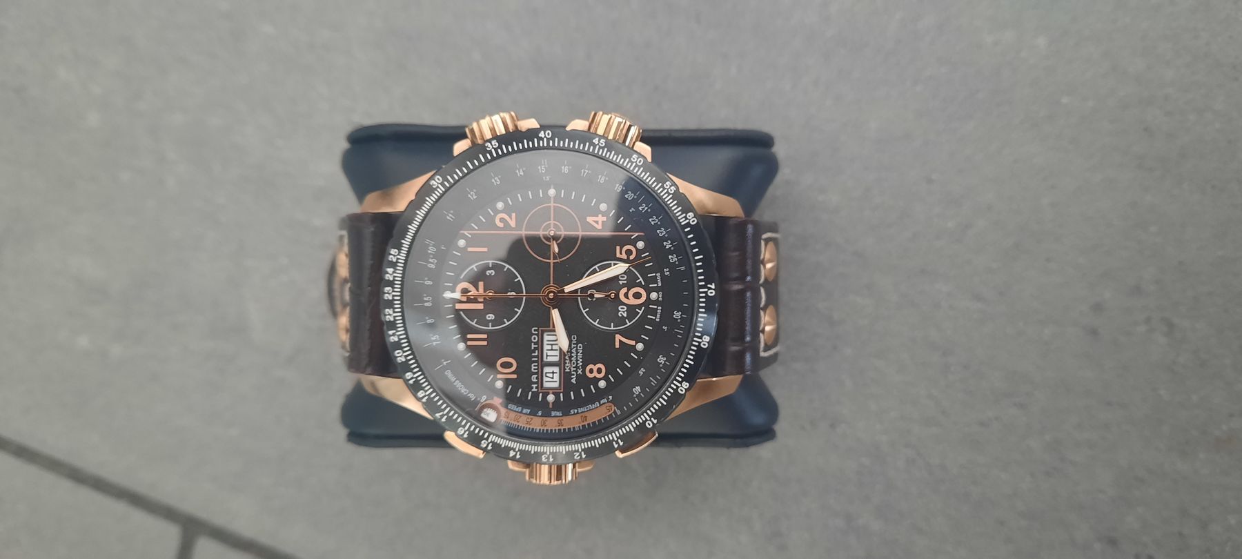 Hamilton Orologi: Hamilton Khaki Aviation X-Wind Automatic Rose Gold / Schwarz – Usato da Bettlach venduto da FredMarti13 4
