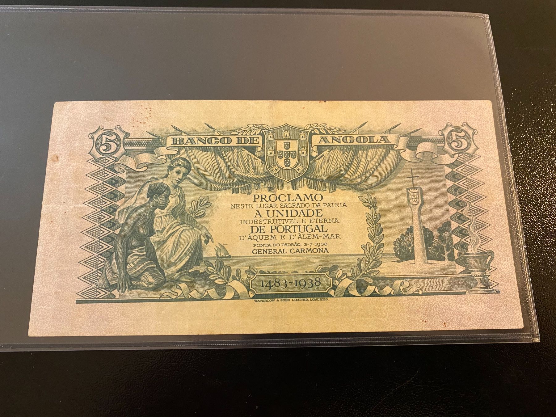Banconote: 5 Angulares 1947 – Usato da Dällikon venduto da Woldbanknoten 2