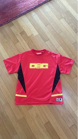 Vibrant Red 'OBG' Sports Tee - Perfect for Summer Fun!