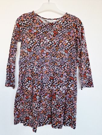 Mädchen Kleid H&M Gr. 110/116 4-6Y geblümt 100% Baumwolle