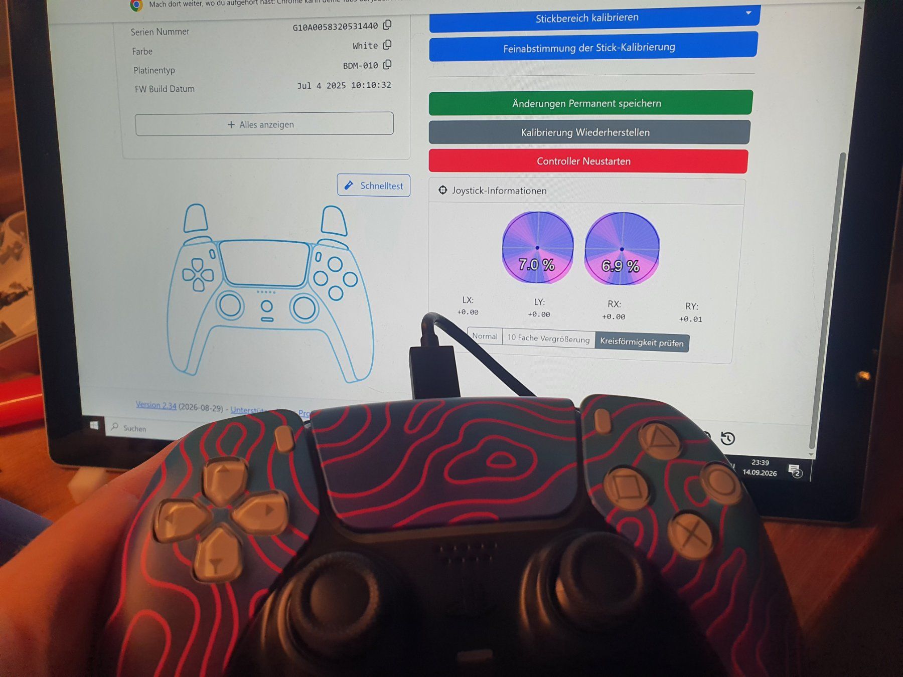 Sony Controller: PS5 Controller / TMR Stick / Program. Paddle / 4250 mah – Neu (gemäss Beschreibung) aus Dietikon von SwissMod 8
