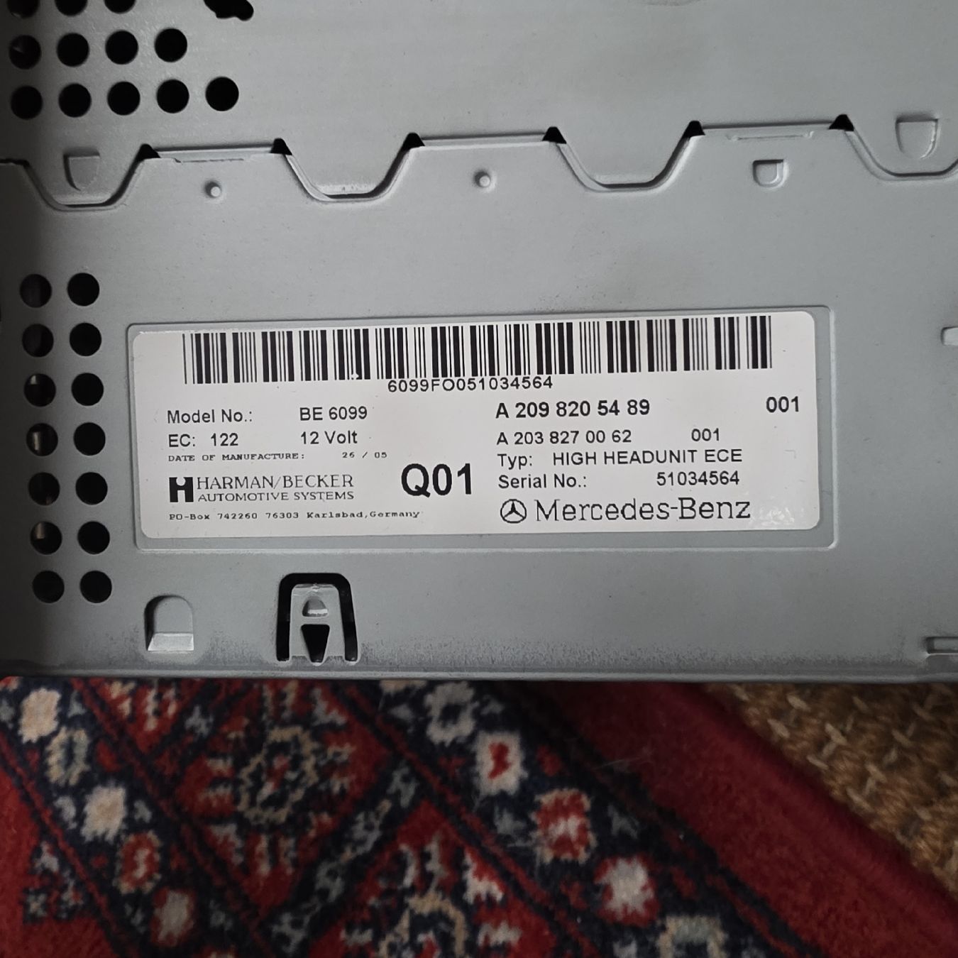 Harman-Kardon Radio: ClkW209 Headunit – Usato da Zollikofen venduto da ger_xb8x 1