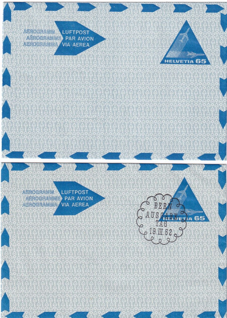 Tutti i francobolli: CH 1962, Aerogramm Luftpost postfrisch + FDC – Nuovo (secondo la descrizione) da Castione venduto da Rx-stamps