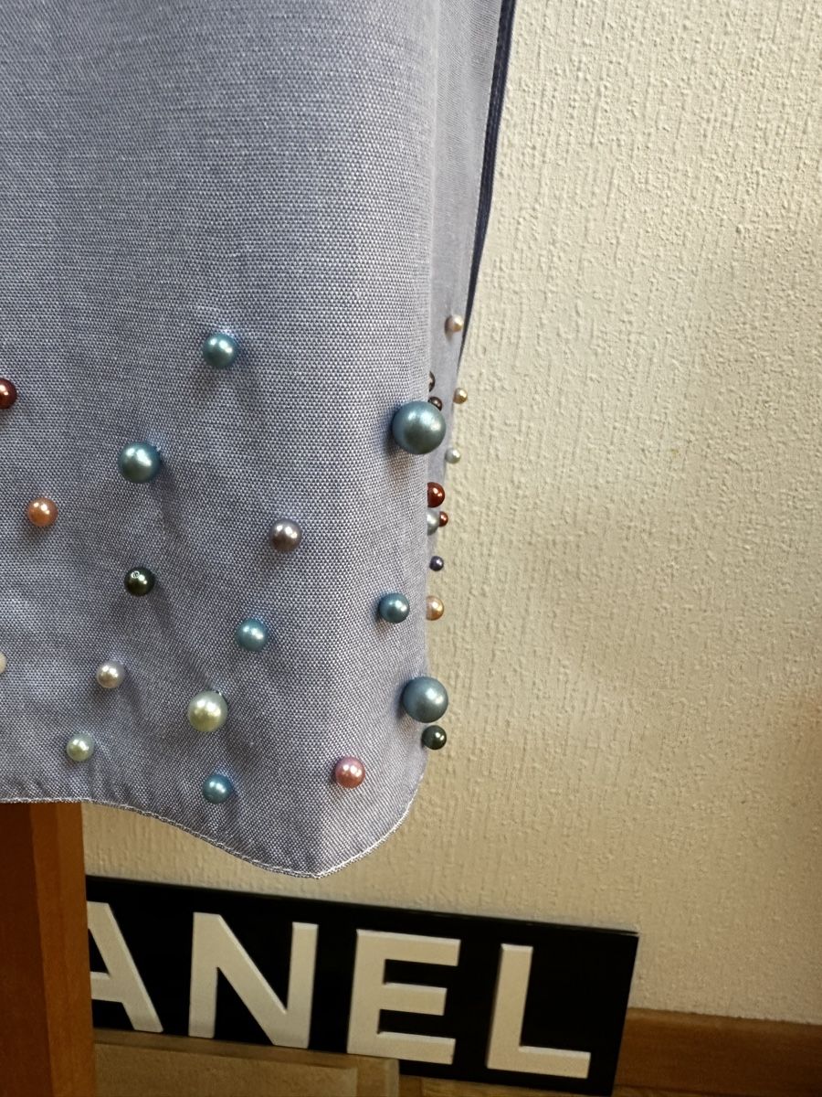 Robes: Robe droite perles bleu clair taille 40 col Mao  – Neuf (Voir description) à Châtelaine par Alexandra.jankowski 2
