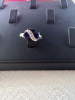 Bague en or 14k saphir et diamants 