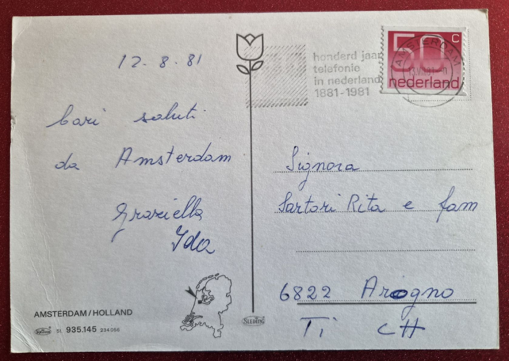 Ansichtskarten: Amsterdam Souvenir Holland 1981 – Gebraucht aus Melchnau von Arthurius 1