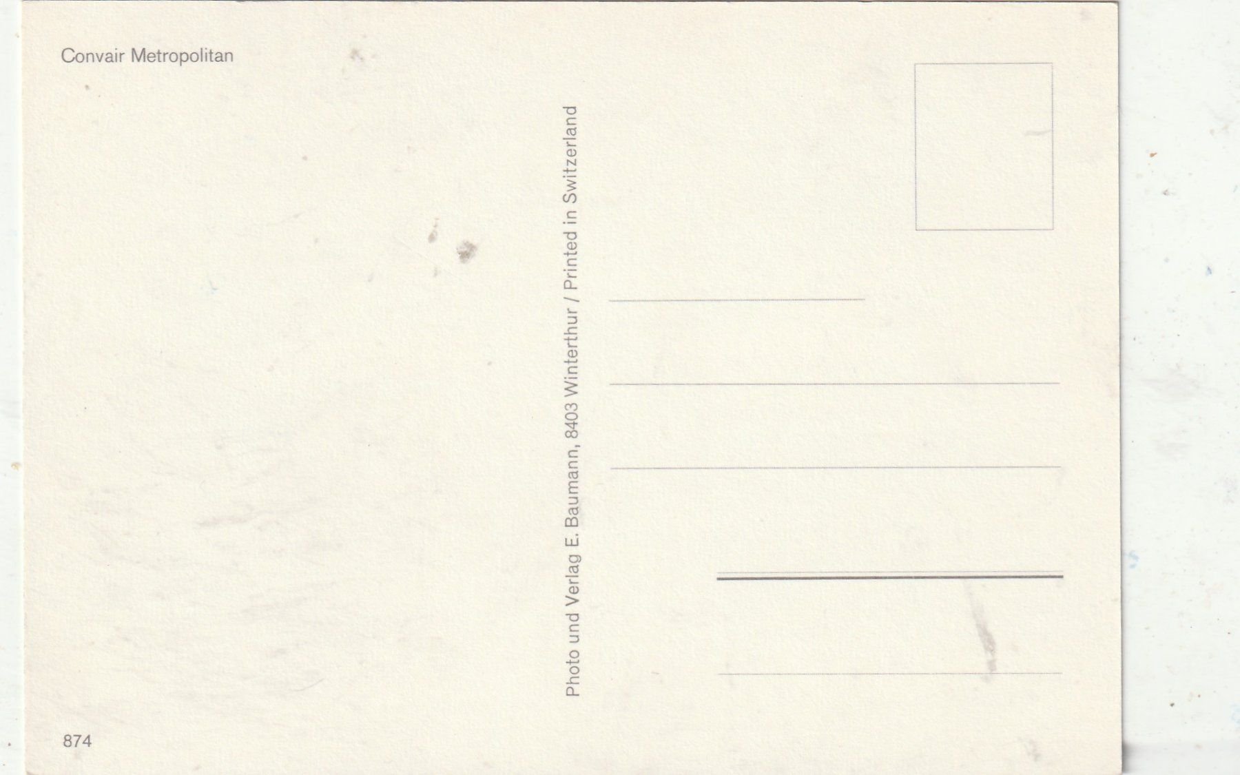 Cartoline postali: Convair – Usato da Lumbrein venduto da made02 1