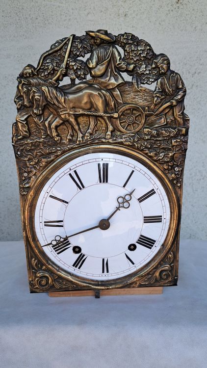 Comtoiser Uhr mit 3/4 Schlag auf 2 Glocken und Gong Spiral (Gebraucht ...
