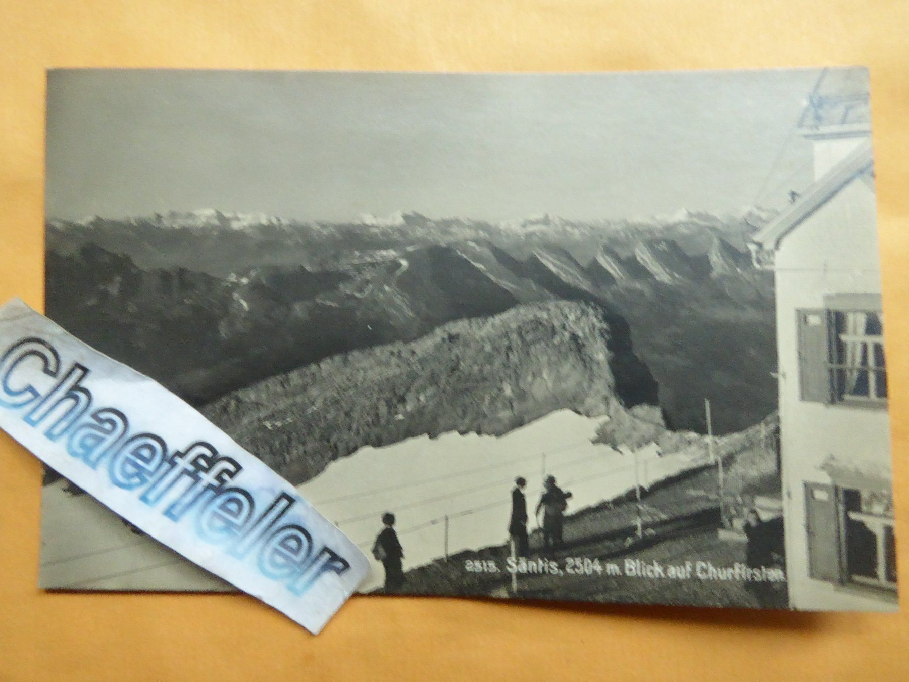 Cartoline postali: 2515 Säntis, Blick auf Churfirsten – Usato da Zürich venduto da Chaeffeler