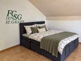 Elektrisches Boxspringbett dunkelgrau guter Zustand