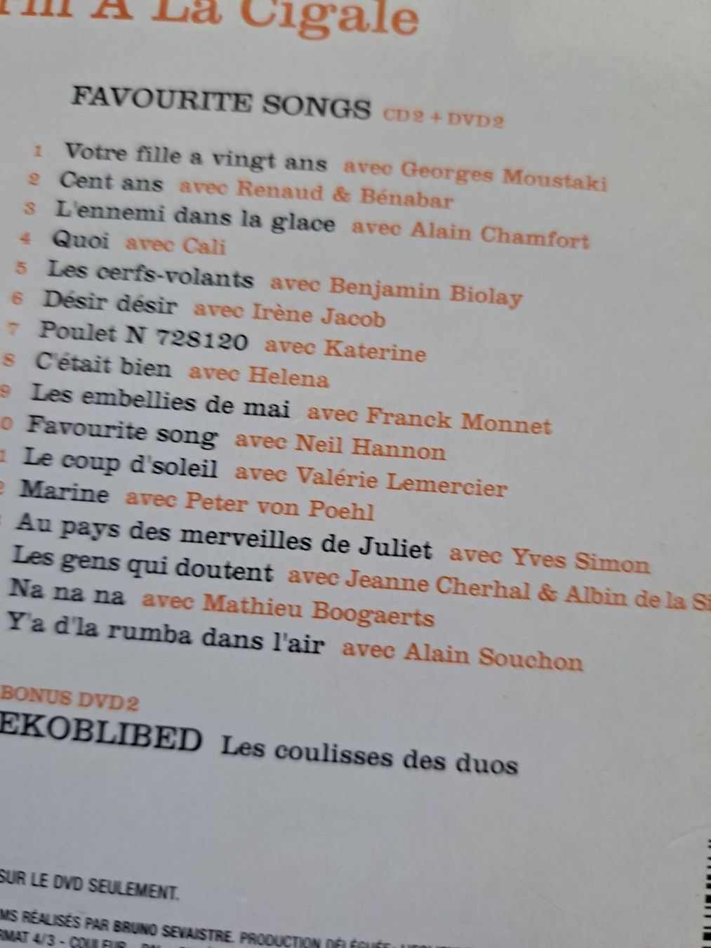 CD: Cd + DVD Vincent Delerm à la Cigale  – Usato da Pully venduto da bro_n52j 4