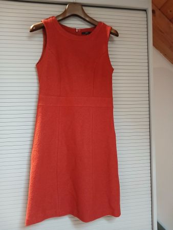 Schickes Kleid (Viskose-Wolle Mix) in Rost-Orange!